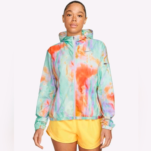 Women's Nike Colorful Tie-Dye Hooded Jacket Size XL - Picture 1 of 4